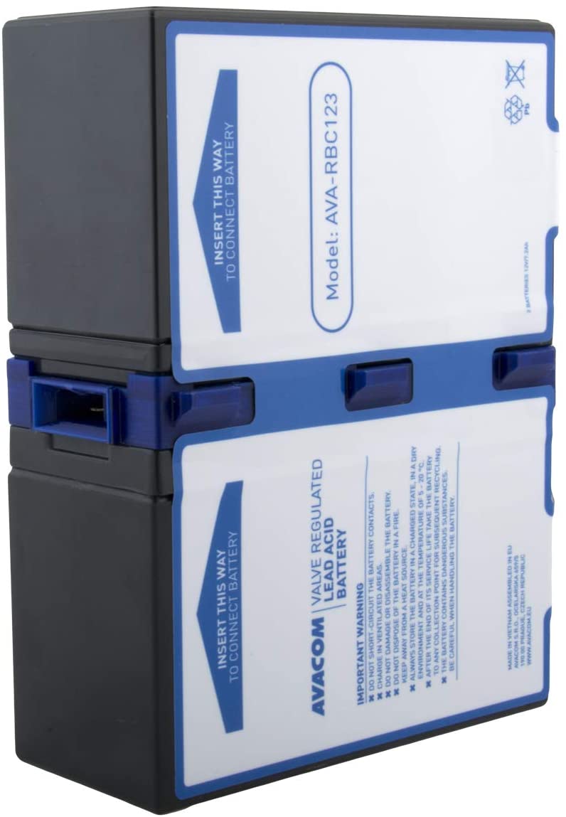 AVACOM Ava-RBC123 replacement battery for APC: RBC123 battery for UPS - consists of the long brand premium batteries