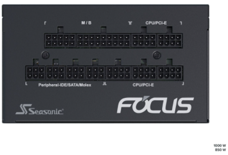 Seasonic Focus GX 80 PLUS Gold PSU, modular - 850 Watt