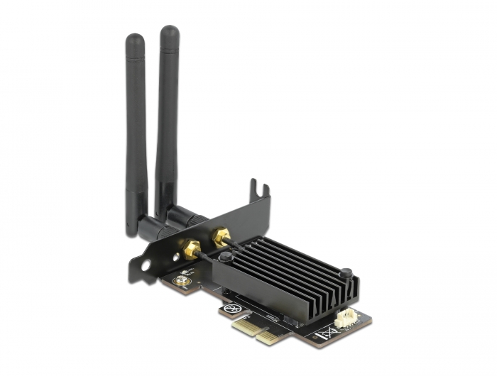 Delock PCI Express card dual band Wi-Fi 6 WLAN ax/ac/a/b/g/n 2400 Mbps + Bluetooth 5.1