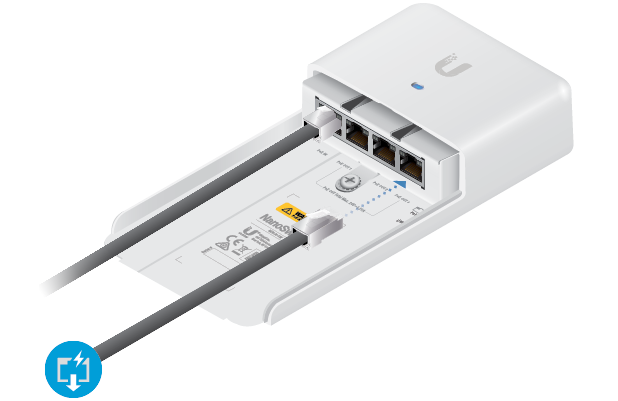 Ubiquiti NanoSwitch outdoor 4-port PoE passthrough unmanaged switch
