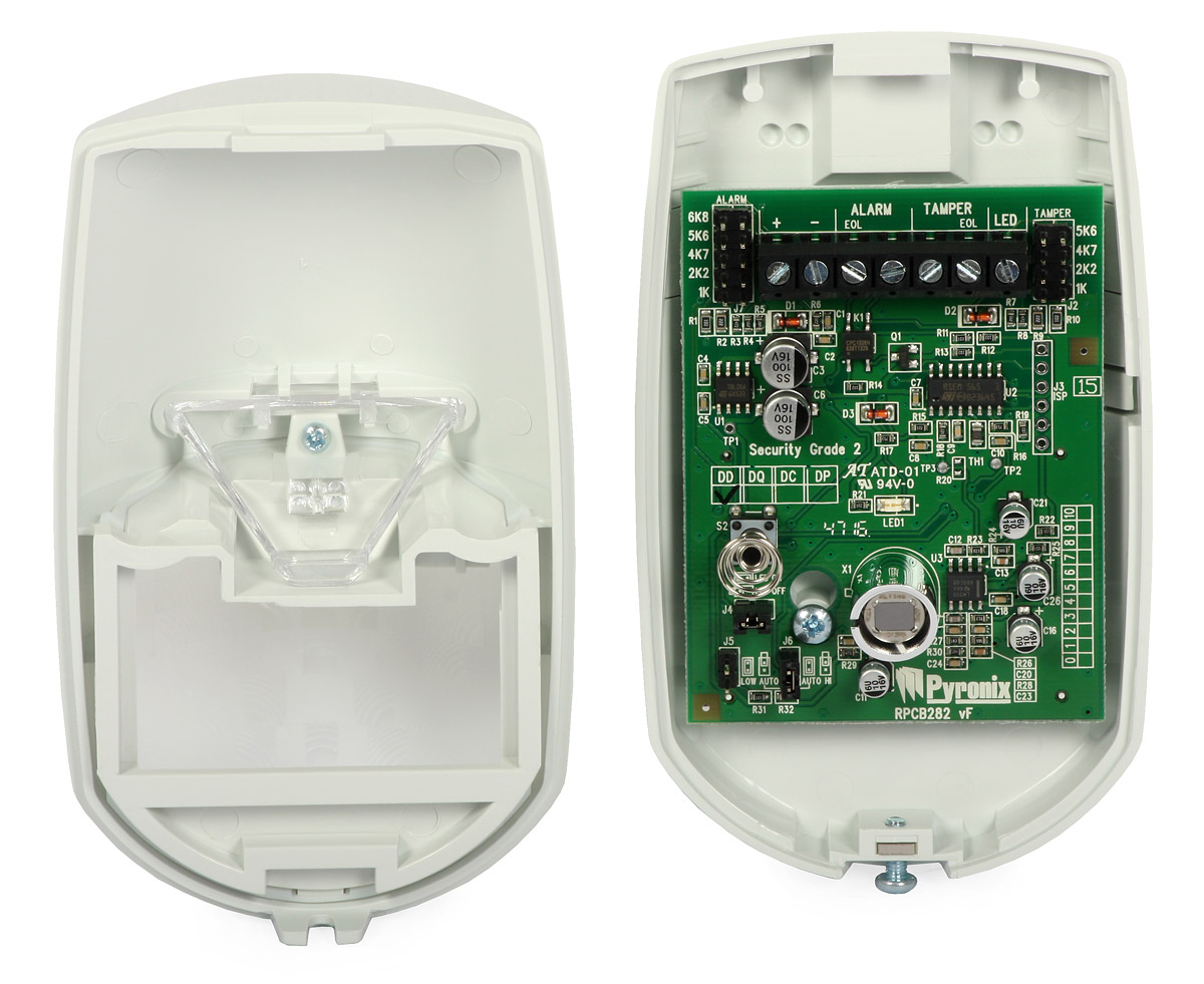 Pyronix liikumisandur, 15m, digitaalne dual sensor, EOL takistid, töö temp -30°C kuni 70°C, kronstein, grade 2, class II