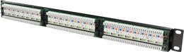 19&quot; patch panel, 24*RJ45, CAT6A, UTP, 1U, 10GBPS, crown terminals, metal, must