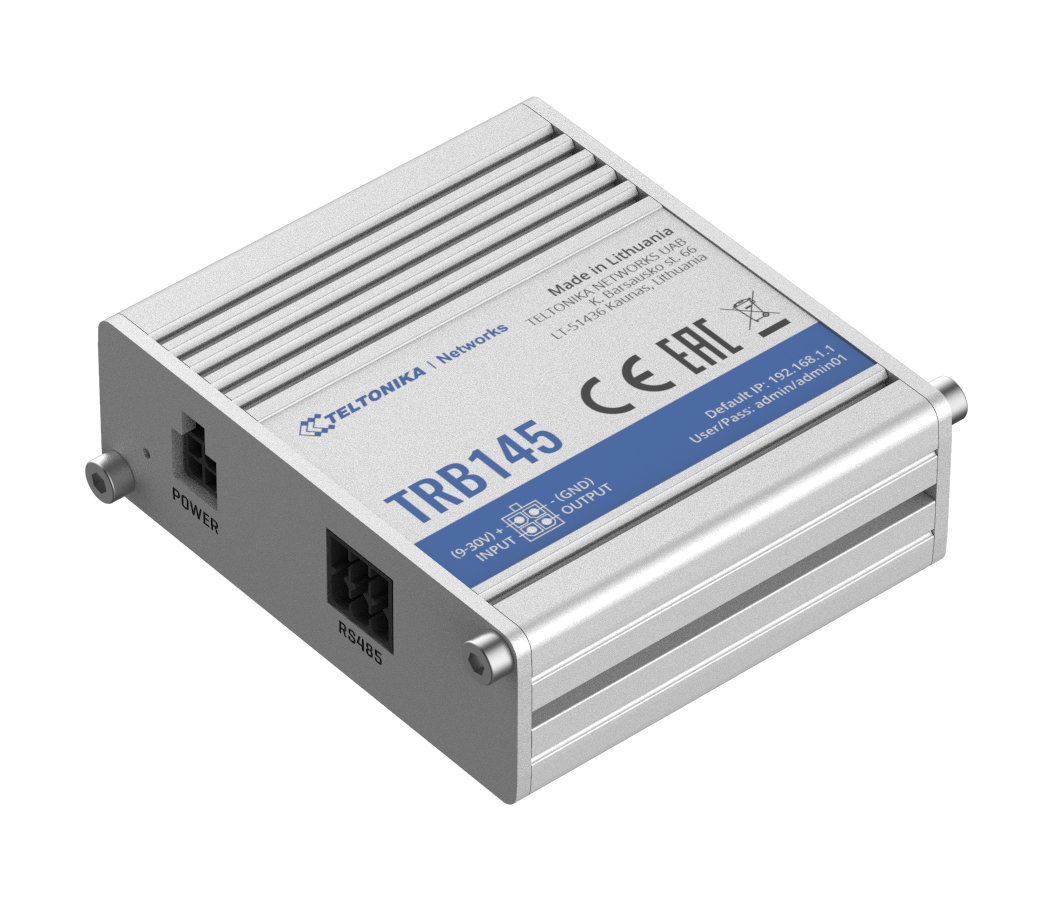 Teltonika TRB145 industrial rugged LTE RS485 gateway