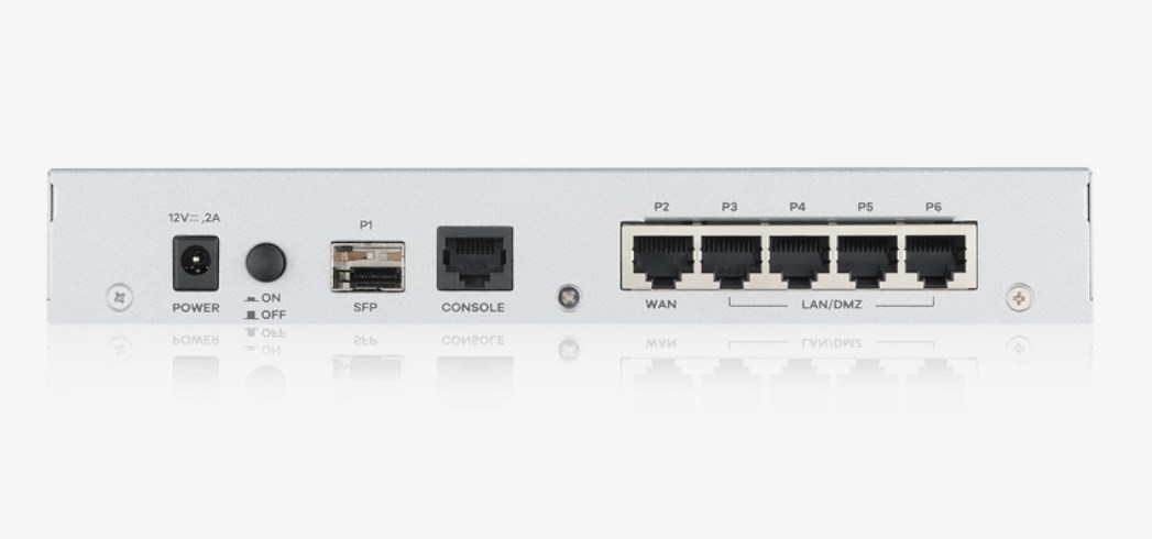 ZyXEL USG Flex Firewall, ver.2 10/100/1000,1*WAN, 4*LAN/DMZ PORTS, 1*USB (device only, without sfp)