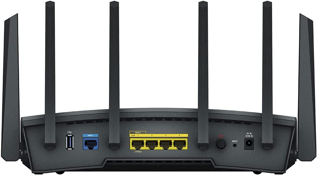 Synology RT6600ax ultra-fast &amp; secure wireless router for homes RT6600ax 802.11ax, Ethernet LAN (RJ-45) ports 5, external antenna*6