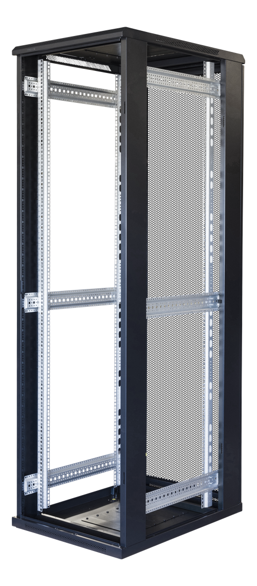 Toten System G 19&quot; floor cabinet 42U/600*1200, perforated front and rear doors, 800kg load, black
