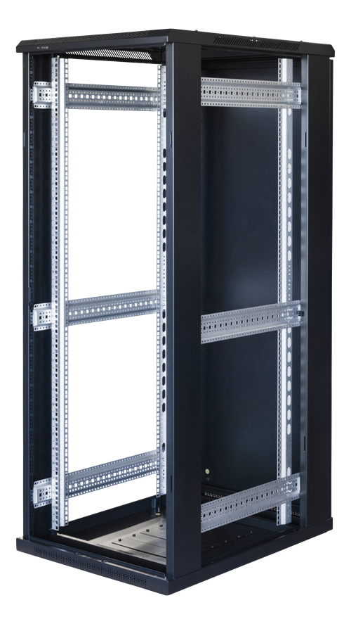 Toten System G 19&quot; floor cabinet 32U/600*1000, glass front door, metal rear door, black