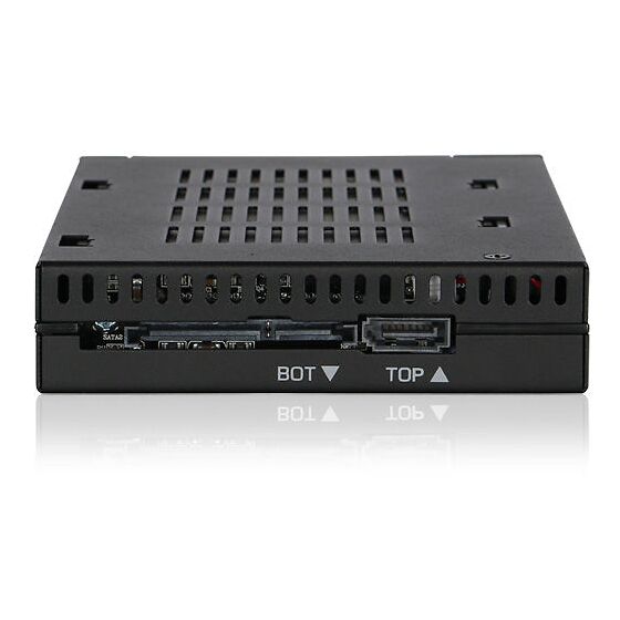 IcyDock flexiDOCK MB522SP-B dual 2.5&quot; SSD dock trayless hot-swap SATA / SAS mobile rack for ext 3.5&quot; bay