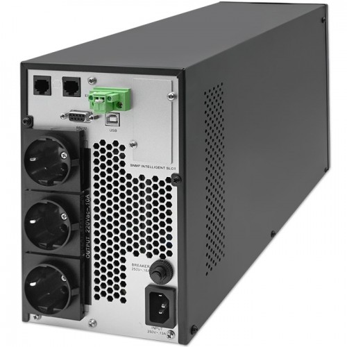 Qoltec UPS | 2kVA | 2000W | power factor 1.0 | LCD | EPO | USB | on-line