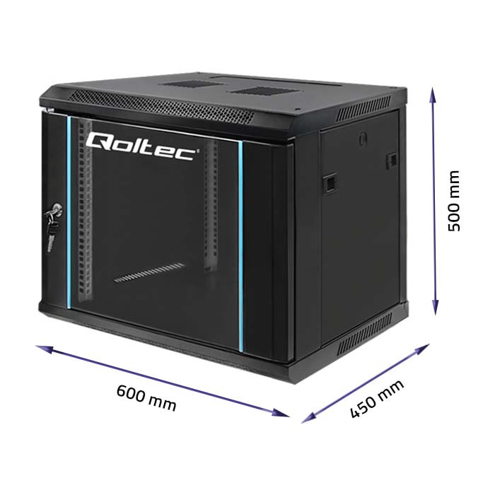 Qoltec rack cabinet 19&quot; 9U 600*501mm