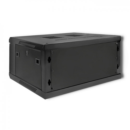 Qoltec rack cabinet 19&quot; | 4U | 600 x 280 x 450 | black | hanging