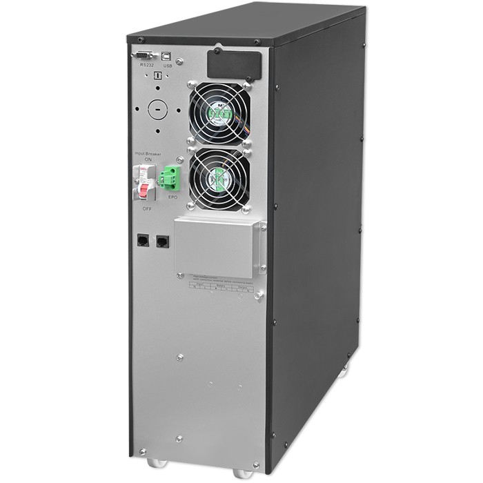 Qoltec on-line UPS | 10kVA | 10000W | power factor 1.0 | LCD | EPO | USB 