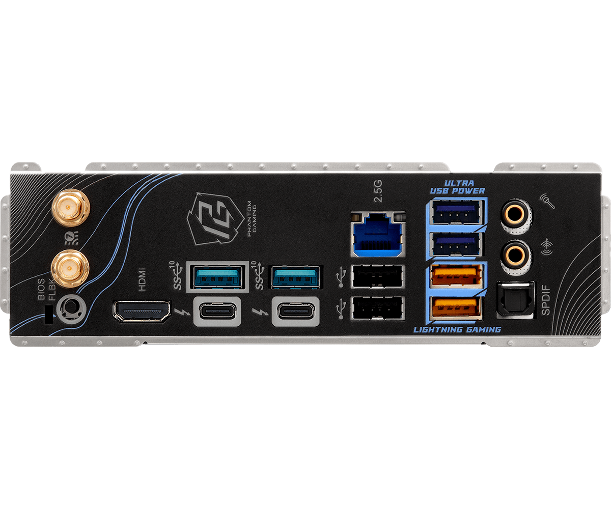 ASRock Phantom gaming Z890 Riptide Wi-Fi motherboard, ATX, LGA1851 socket