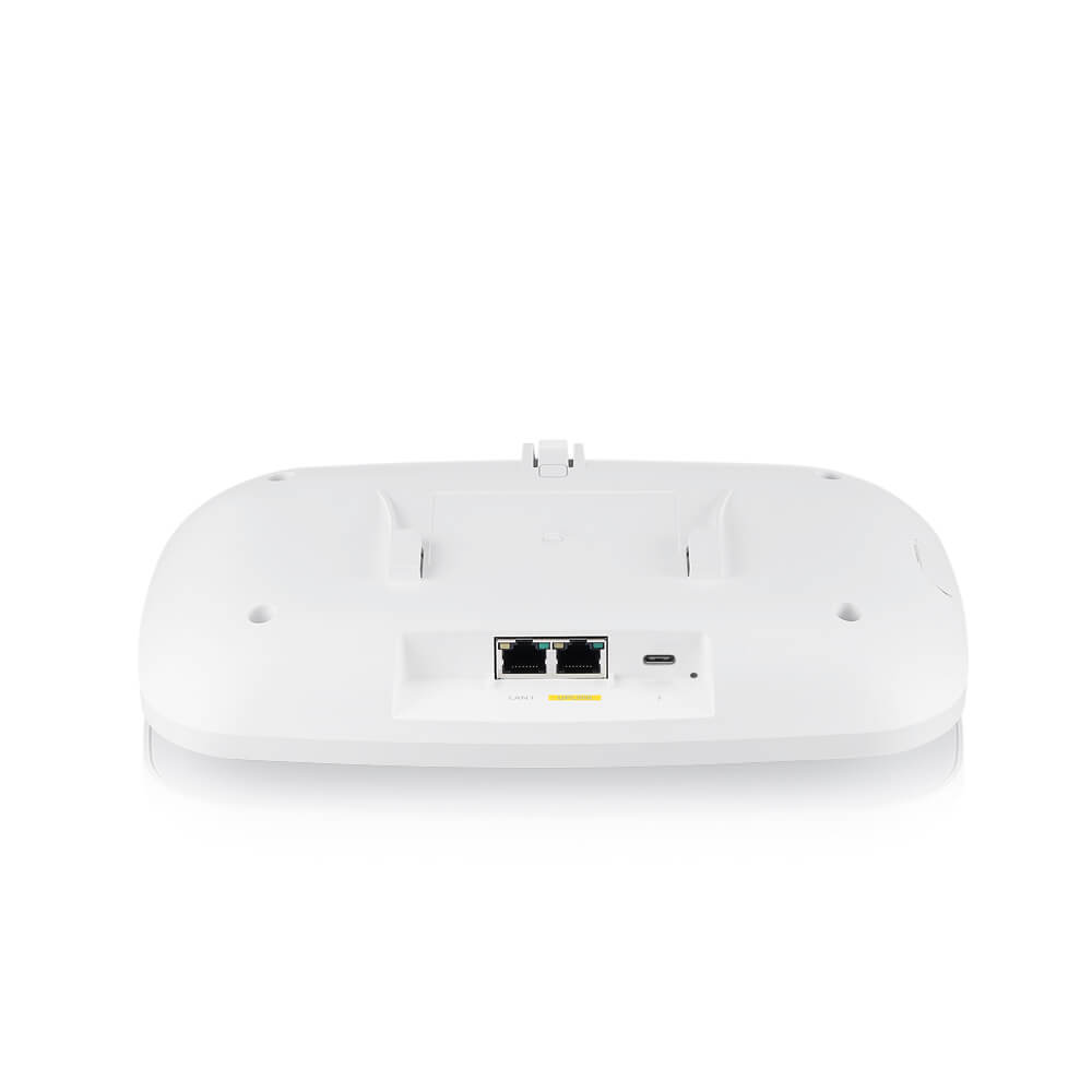 Zyxel NWA210BE BE12.3K access point 2*2 MU-MIMO, dual radio 2.4 &amp; 5 or 6GHz, 2*2.5G LAN ports, PoE+ (802.3at), standalone/Nebula cloud managed, no power adapter