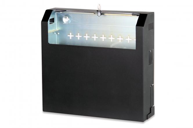Digitus wall-mounted enclosure, slim, 145x525x475 mm 3U rotatable, 2U fix, black