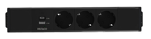 Lauaalune toitepaneel, 3 pesa, 1*21W A+C USB