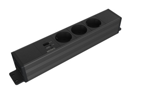 Lauaalune toitepaneel, 3 pesa, 1*21W A+C USB
