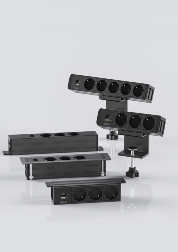 Lauaalune toitepaneel, 3 pesa, 1*21W A+C USB