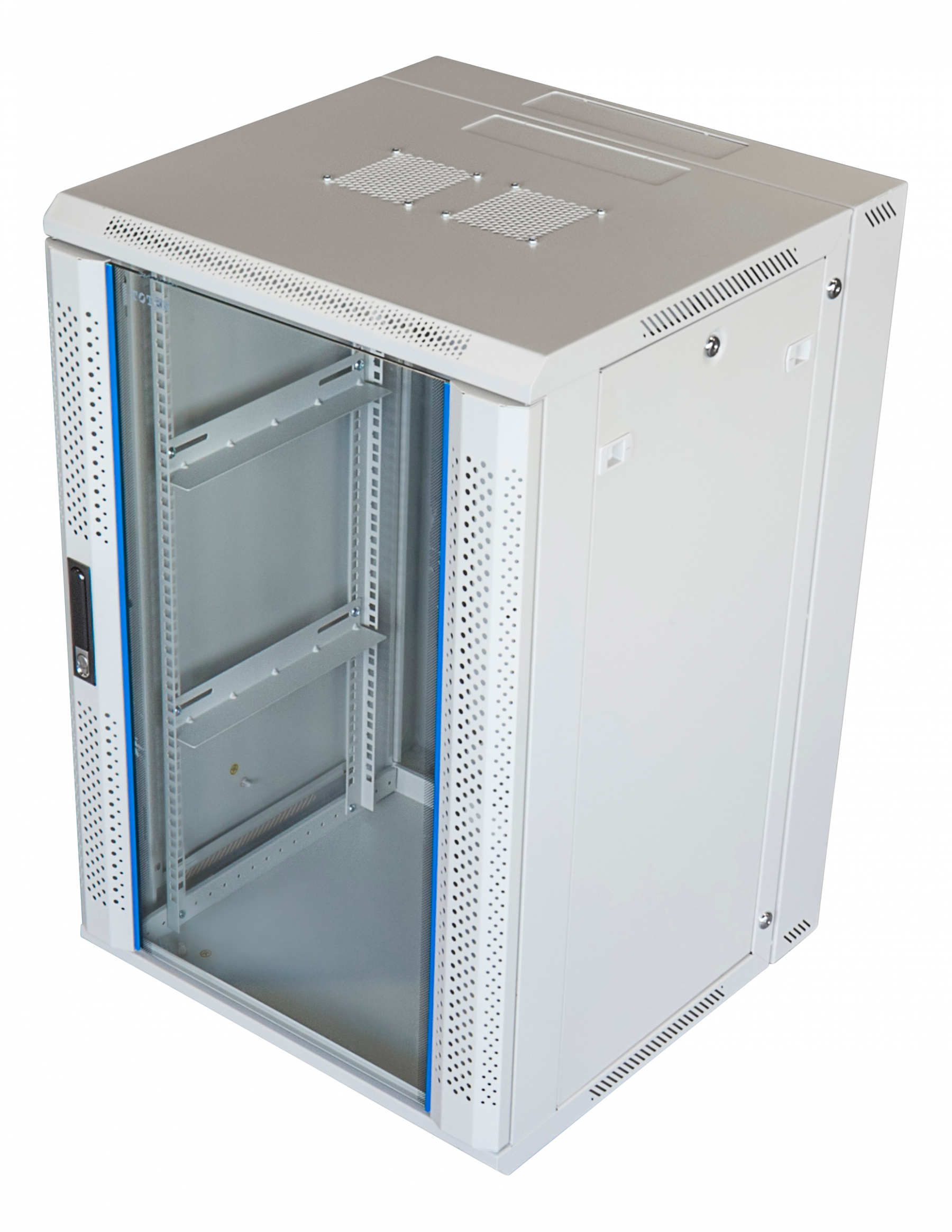 Toten 19&quot; wall cabinet 18U, system Z, 600*600, glass door, white