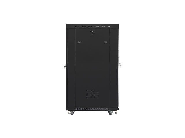 Lanberg 19&quot; v2 free-standing rack cabinet, 22U/800*1000 with glass door (flat pack), LCD, black