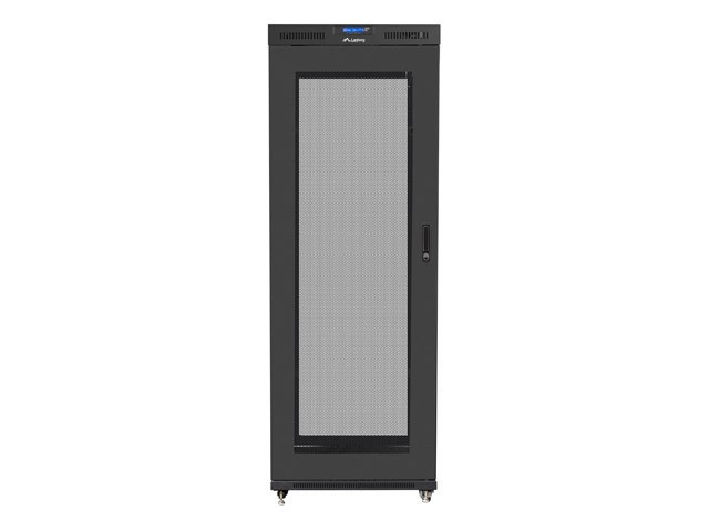 Lanberg 19&quot; v2 free-standing rack cabinet, 27U/800*1000 with glass door (flat pack), LCD, black
