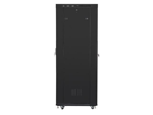 Lanberg 19&quot; v2 free-standing rack cabinet, 27U/800*1000 with glass door (flat pack), LCD, black