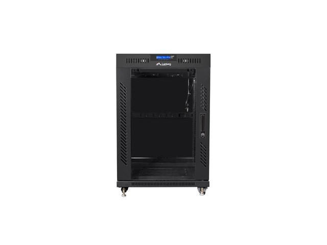 Lanberg 19&quot; v2 free-standing rack cabinet, 15U/800*1000 with glass door (flat pack), LCD, black