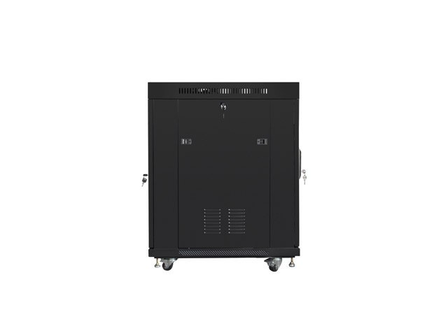 Lanberg 19&quot; v2 free-standing rack cabinet, 15U/800*1000 with glass door (flat pack), LCD, black
