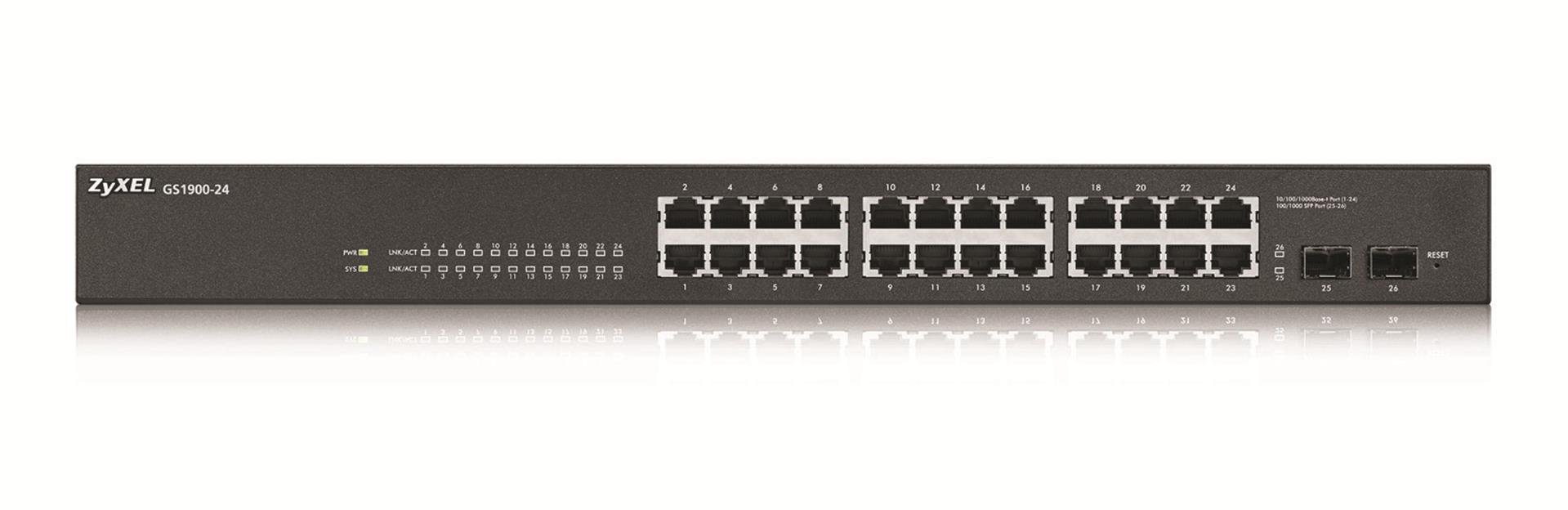 24-port GbE L2 PoE Smart Switch, rackmount, 170 Watt