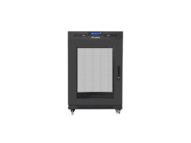 Lanberg 19&quot; v2 free-standing rack cabinet, 15U/800*1000 with mesh door (flat pack), LCD, black