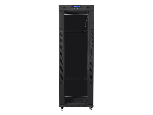 Lanberg 19&quot; v2 free-standing rack cabinet, 37U/800*1000 with glass door (flat pack), LCD, black