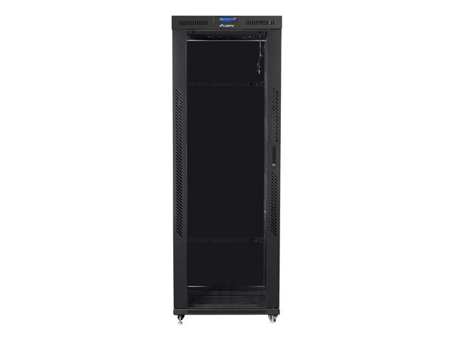Lanberg free-standing rack 42U*800*1000 19&quot; with glass door, LCD, black, flat pack