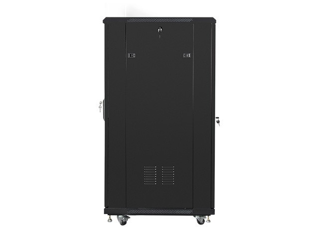 Lanberg 19&quot; free-standing rack cabinet 27U*600*800 with glass door (flat pack), black