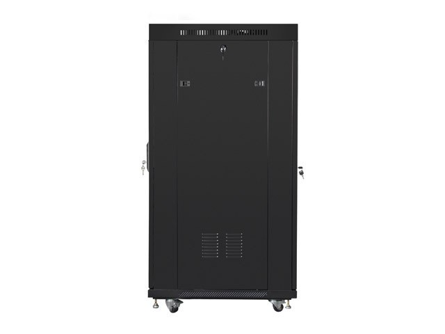 Lanberg 19&quot; v2 free-standing rack cabinet, 27U/600*800 with glass door (flat pack), LCD, black