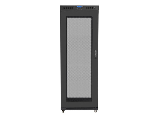 Lanberg 19&quot; v2 free-standing rack cabinet, 27U/800*1200 with mesh door (flat pack), LCD, black