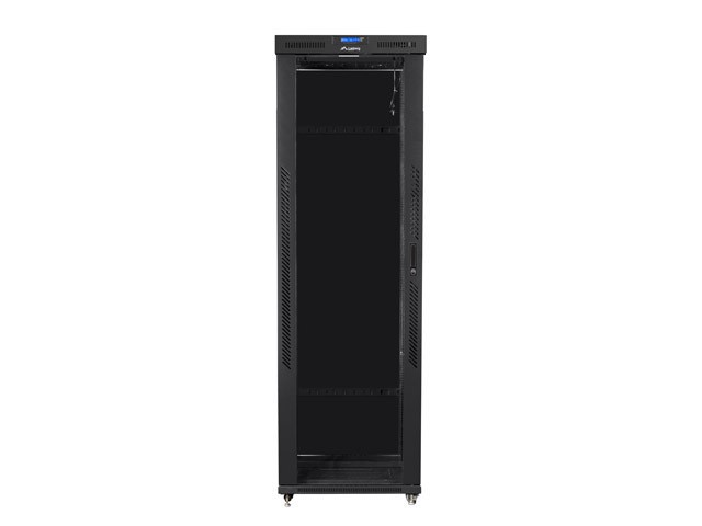 Lanberg 19&quot; v2 free-standing rack cabinet, 47U/800*1200 with glass door (flat pack), LCD, black
