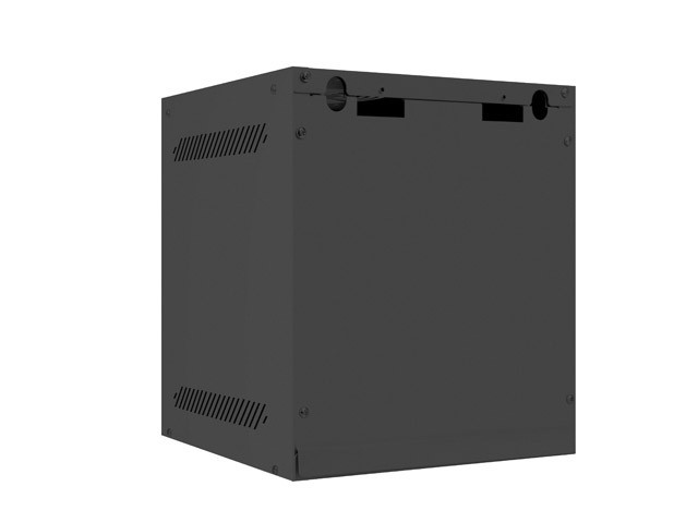 Lanberg 10&quot; rack cabinet, wall-mount, 6U/280*310 with glass door, flat pack, black