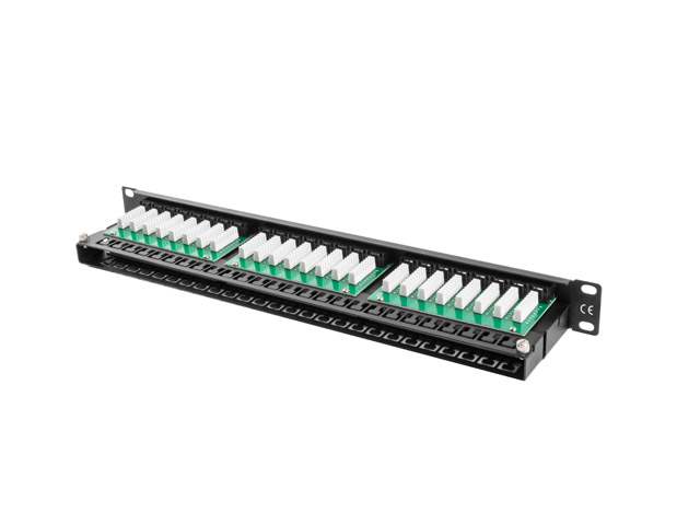 Lanberg 19&quot; 1U 48 port patch panel, Cat.5E UTP, black