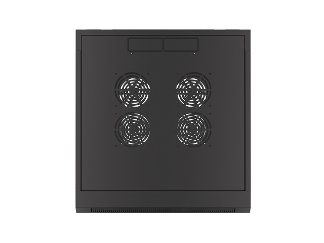Lanberg 19&quot; wall-mount rack cabinet 4U 570*600 with glass door, black, flatpack