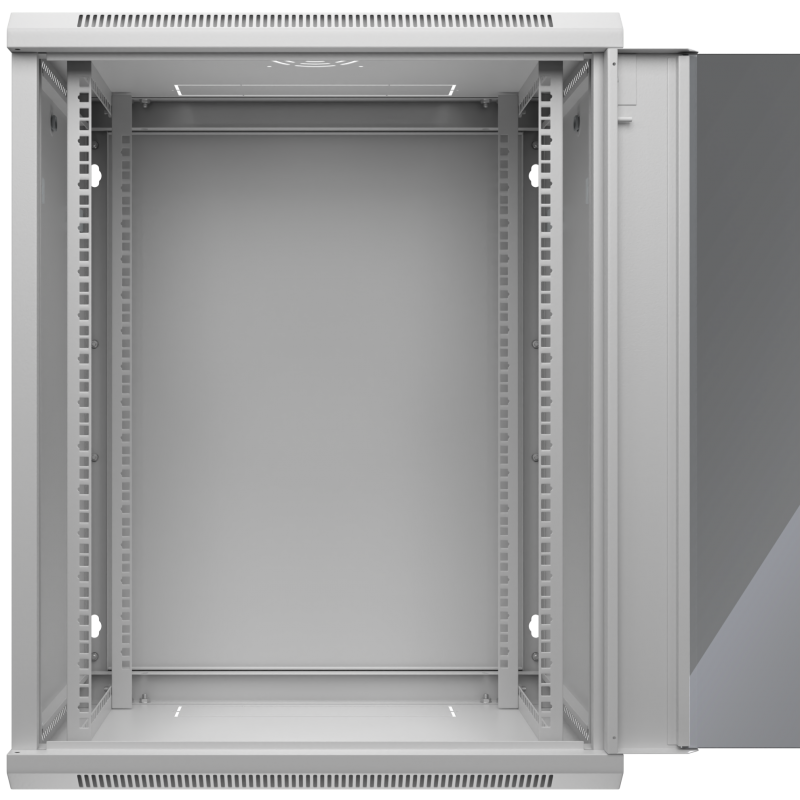 Netrack 19&quot; wall-mount F-Line rack cabinet, 15U 600*450, glass door, gray, flat-pack