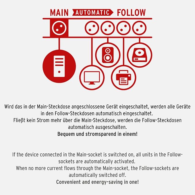 Brennenstuhl Secure-Tec 19.500A, 8*CEE 7/4, 1*CEE 7/7, 3m, must pikendusjuhe