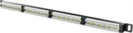 19" 0.5U UTP patch paneel, 24*RJ45, Cat6, krone terminalid, metallist, must
