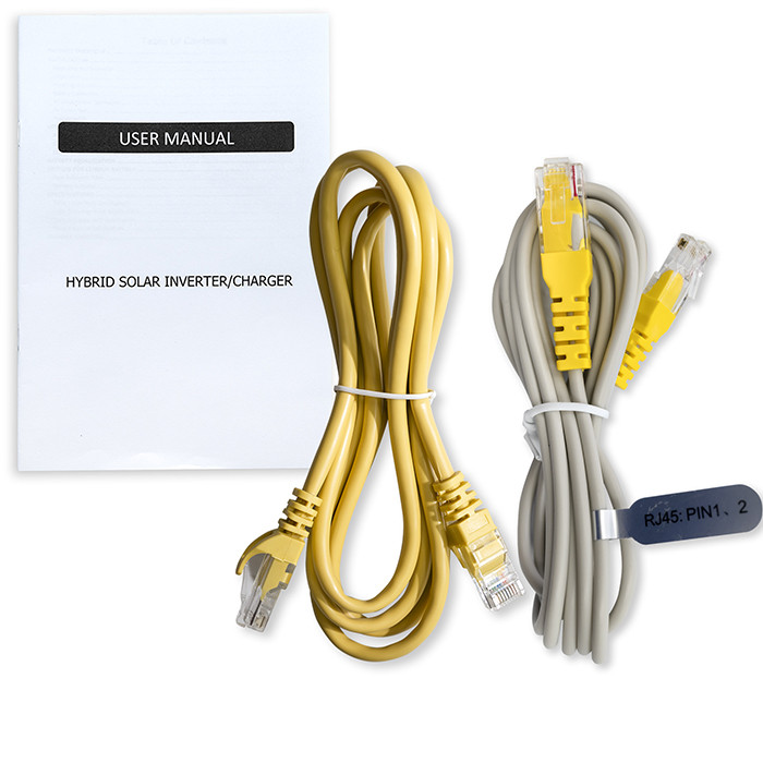 Qoltec modular hybrid off-grid solar inverter 6200W, 120A, 48V, MPPT, up to 12 units, BMS, sinus, Wi-Fi option, power factor 1.0