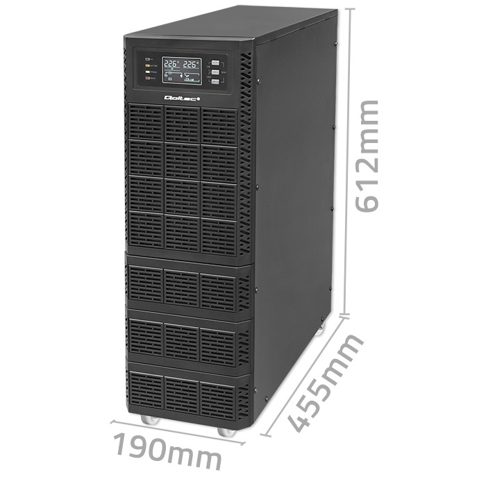 Qoltec UPS 6kVA, 6000W, PF1.0 LCD,EPO,USB,On-line