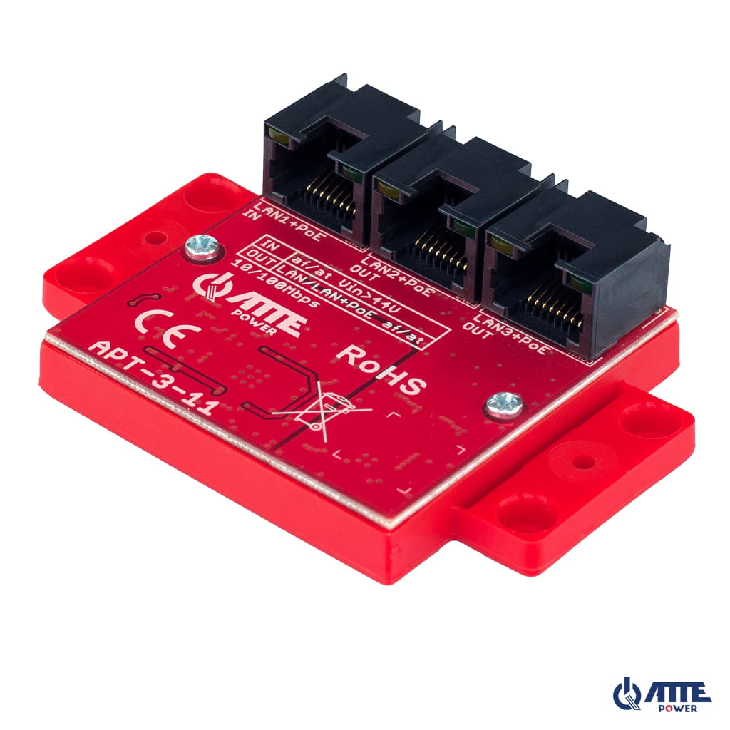 3-port PoE switch 10/100Mbps, extender