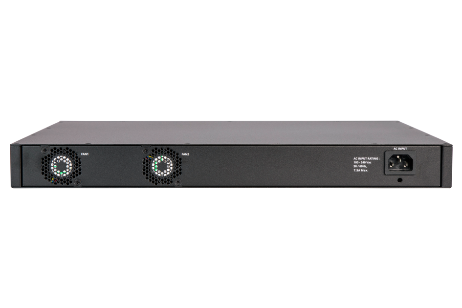 Ruckus ICX 8200 switch, 48*10/100/1000 Mbps PoE+ ports, 4*25 GbE SFP28 stacking/uplink-ports, 370W PoE budget