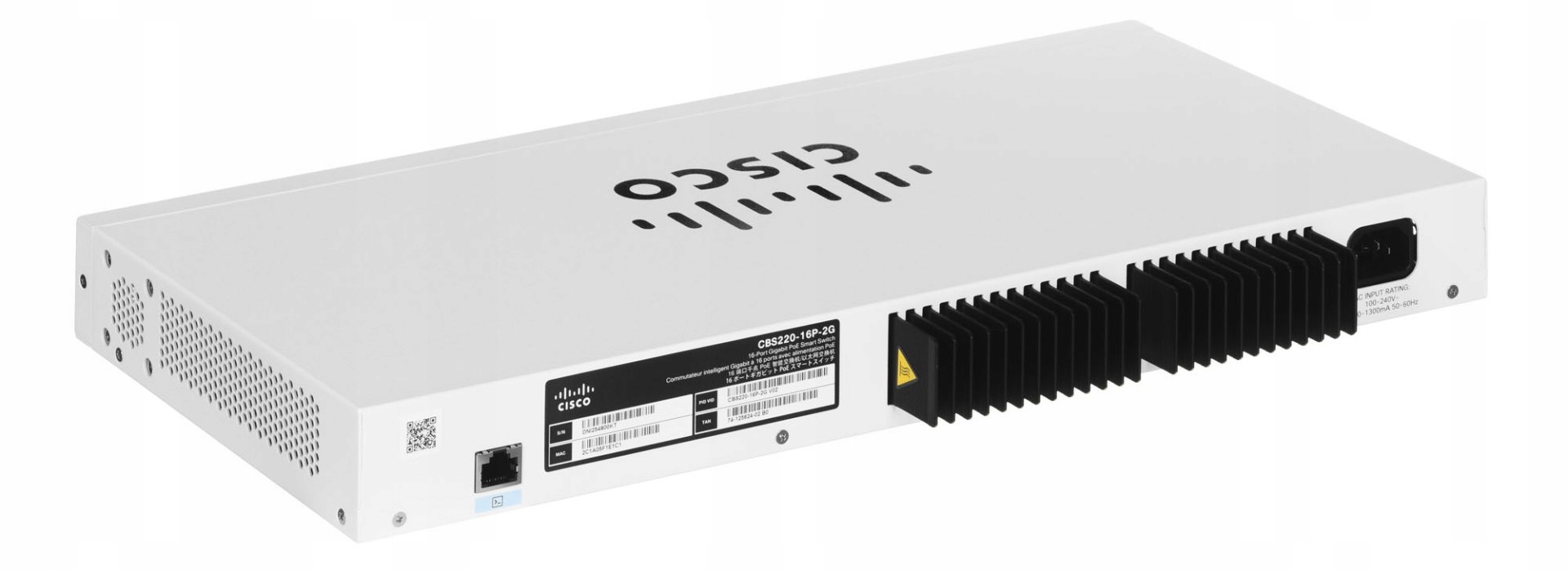Cisco CBS220 managable PoE switch, 16 port GE (130W PoE budget), 2*SFP, fanless