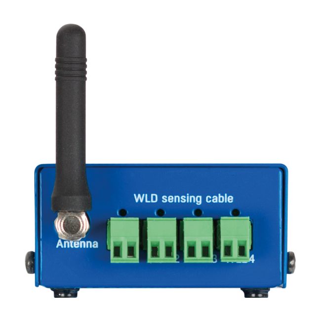 Water leak detector plain unit. 4 detection cable inputs / zones, PoE support. Ethenet and WiFi connectivity