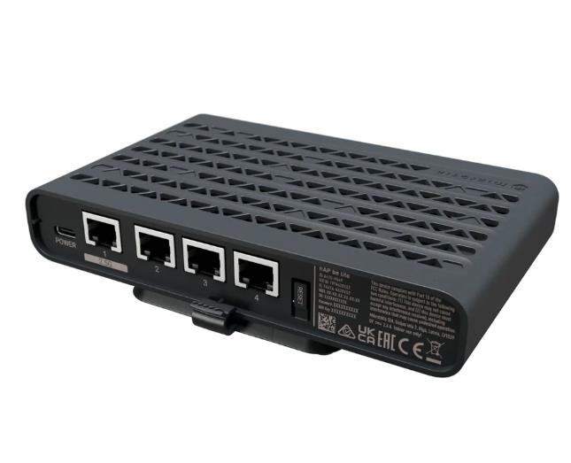 MikroTik wireless router hAPbe lite, Wi-Fi7 (802.11be), 4*Ethernet RJ-45