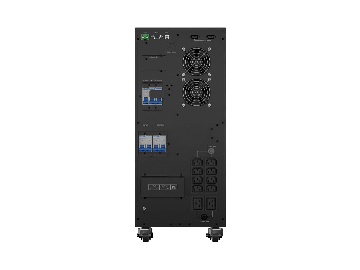 VFI, 10000VA/10000W online UPS tower,20min@half load,230V,50Hz,RS232,USB,Smart-Slot
